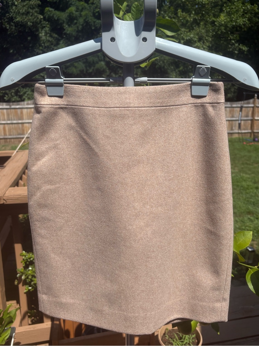 J.Crew "The Pencil Skirt" Tan Wool-Blend Mini Pencil Skirt 2P